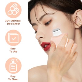 EYEOO Skin Scrubber Blackhead Scraper Face Spatula Blackhead Remover Tool Gentle Facial Nose Pore Cleaner for Deep Cleaning Smooth Stainless Steel Skin Blackhead Removing Master for Women Men