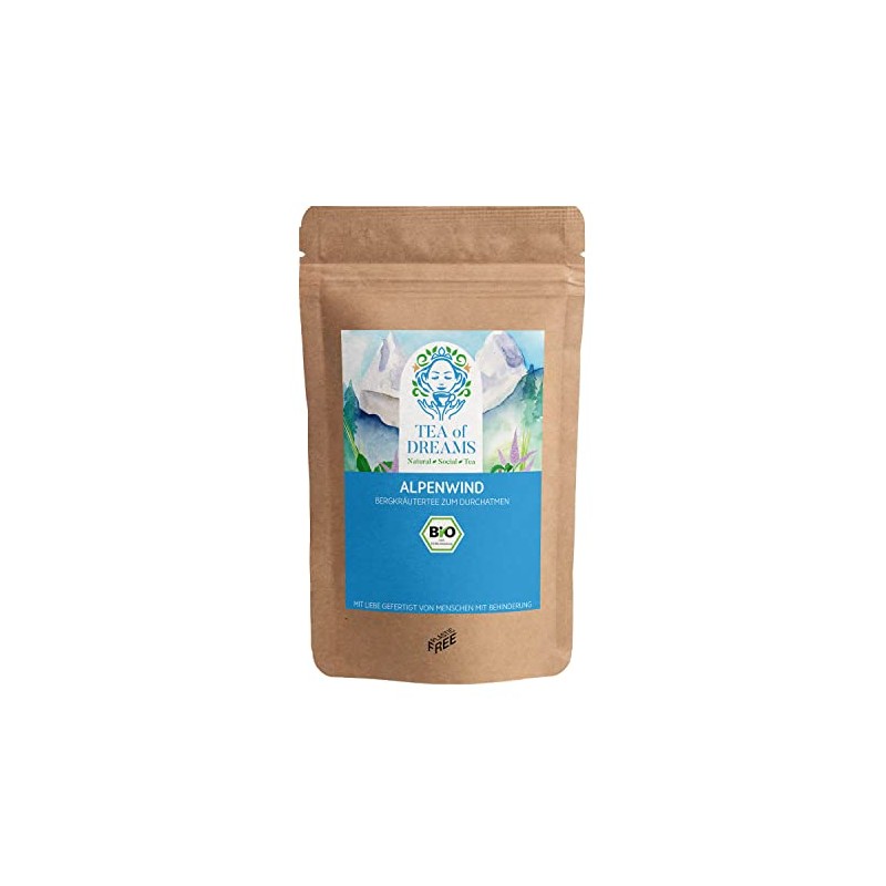 Organic Herbal Tea "Alpenwind" Made from Natural Mountain Herbs Loose