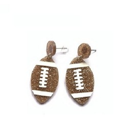 Cool Punk Football Sports Ball Drop Dangle Earrings Lightweight Rugby Statement Acrylic Drop Daangle Earrings for Women World Cup Soccer Sport Lover Game Jewelry Party Favor Gift