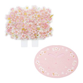 Sanrio JSC 16-5 718475 Message Card, Spring, Transparent Material Cherry Blossoms