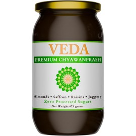 VEDA Premium Chyawanprash (Sugar Free) | 16.7 Oz | Ayurvedic Herbal Jam with Amla & Ashwagandha | Immunity Booster with Antioxidants | Fortified with Almonds & Saffron