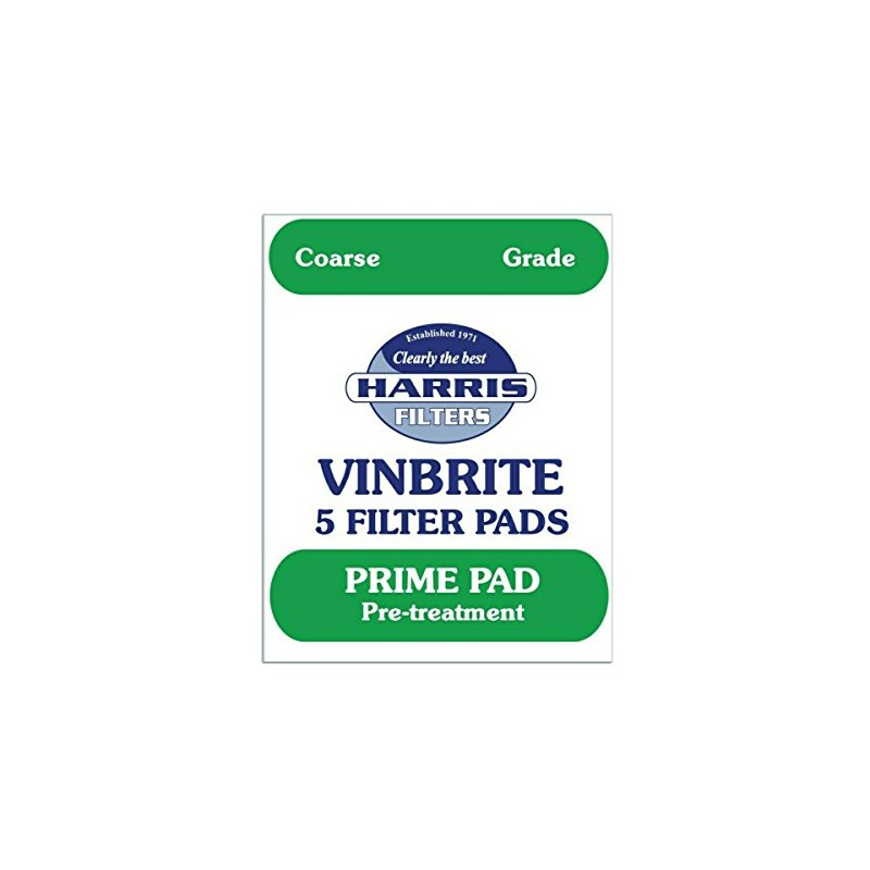 5X Harris Prime Pre-Filter Pads 5-Pack Use with Harris Vinbrite