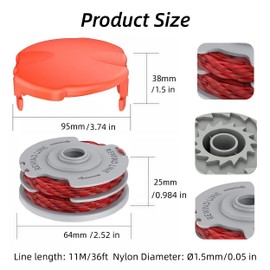 SopimusZ 4 Pack Strimmer Spool Covers Replacement Compatible with WORX Grass Trimmer Spool Caps WA0004 WA0010 WA6531 WG170 WG169E WG163E WG160E WG157E WG155E WG154E WG150E Series