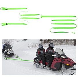 moonoom 17.5ft Heavy Snowmobile Tow Strap with Two Hook,400kg Break Strength Reinforced Emergency Off Tow Rope,Snowmobile Accessories,Safety Kit for Heavy-Duty Snowmobile,Sled or ATV