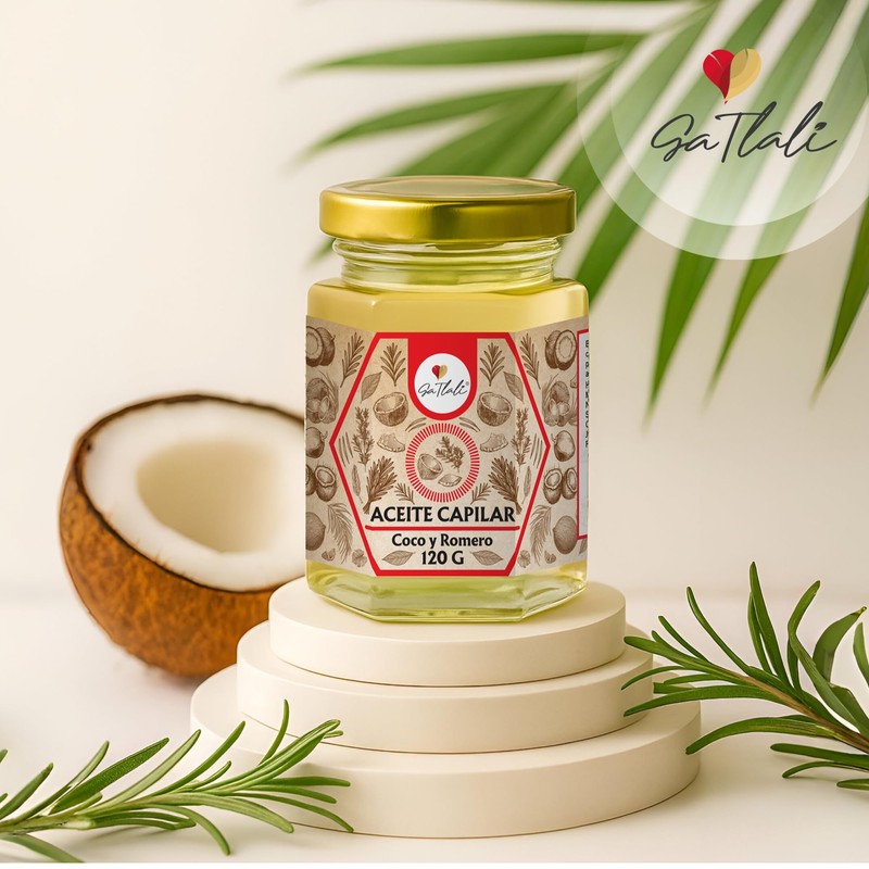 Ga Tlali – Aceite Capilar de Coco y Romero 120g
