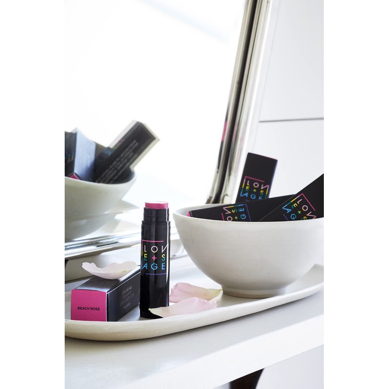 Love + Sage Beach Rose Lip Balm (Pink tint)