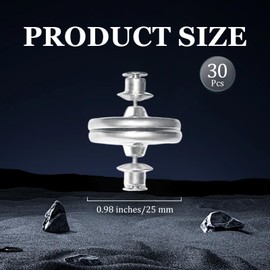Voittozege 30Set Magnetic Curtain Clips with Back Tack,Strong Curtain Magnets Button Heavy-Duty Magnets Closure for Indoor and Outdoor Curtains to Prevent Light Leakage（Silver）