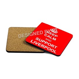 Keep Calm and Support Liverpool Coaster(Red) by FT.