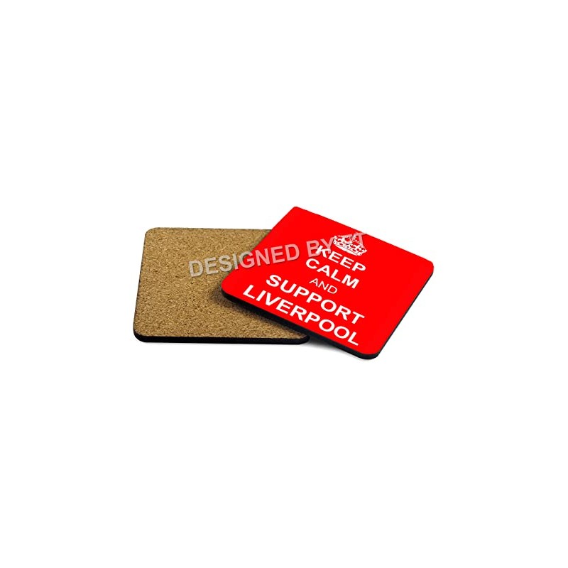 Keep Calm and Support Liverpool Coaster(Red) by FT.