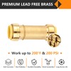 HeSun 5-Pack Push-to-Connect 1-Inch Brass Couplings, Pushfit Slip/Repair Fittings for