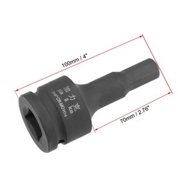 TA-VIGOR Impact Hex Bit Socket, 3/4" Drive x H14 (14mm) Allen Key Socket, Premium CR-MO Steel Bits, Hex Bit with 100mm Length for Torque Wrench, Ratchet Wrench, Impact Power Drills