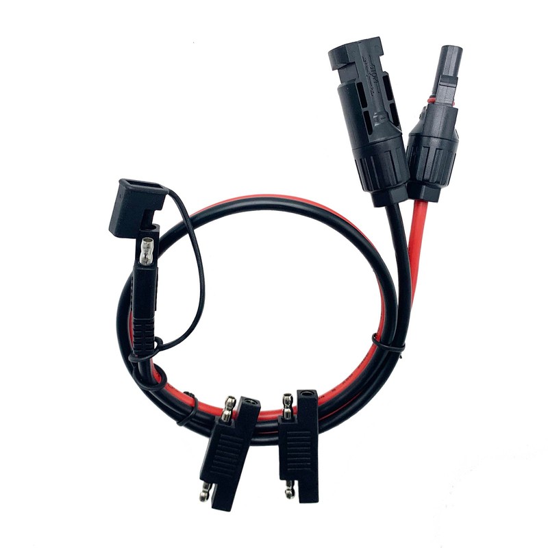 WBGADAM 0.6M 12AWG MC4 Solar Panel Connector to SAE Adapter