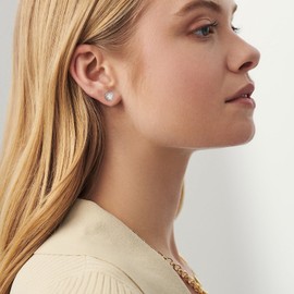 Moissanite Stud Earrings, 1ct-2ct Brilliant Heart Shape Lab Created Diamond Earrings, D Color VVS1 Clarity, White Gold Plated Silver Friction Back for Women