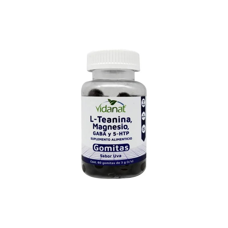 Teanina Magnesio Gaba Htp Gomitas Uva Vidanat