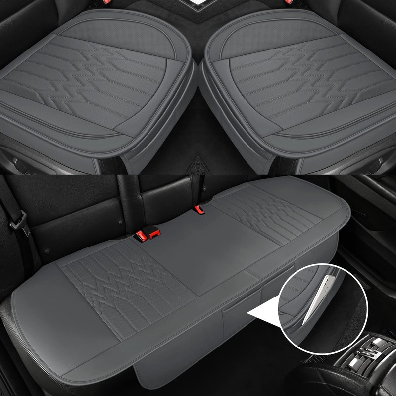 Microfiber Leather Car Seat Cover Full Set, Includes Front &