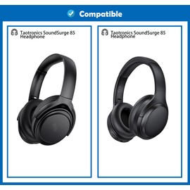 DowiTech Cooling Replacement Ear Pads Cushions Compatible with Taotronics SoundSurge 85/SoundSurge 90/TT-BH090 Headphones Ear Pads with Cooling Gel and Memory Foam