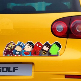 Sky-Welle 2X Superhelden Sticker Laptop Auto Kühlschrank Kofferraum Aufkleber Marvels Figuren Stickerbomb