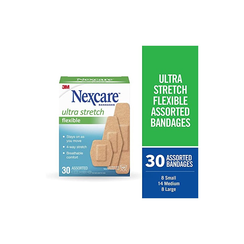 Nexcare Comfort - Vendajes de tela surtidos, 30 unidades, Paquete