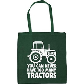 Hippowarehouse You Can Never Have Too Many Tractors Tote Shopping Gym Beach Bag 42cm x38cm, 10 litres