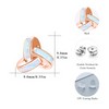 Sterling Silver Post Love Knot Stud Earrings Hypoallergenic Rose Gold