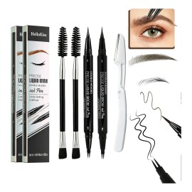 3 En 1 Lapiz Para Cejas Waterproof 3d Delineador De Cejas