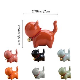 2 Pcs Cat Ceramic Covers, Cute Animal Ceramic Toilet Bolt Decorative for Bottom, Decorative Toilet Knob Cover Easy Installation (Cyan, Standing Cat)