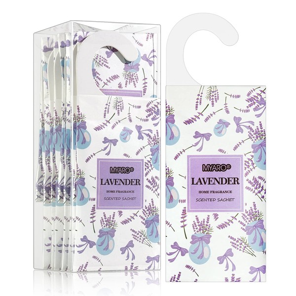 MYARO 12 Packs Lavender Large Scented Sachets for Drawer and Closet, Long-Lasting Hanging Sachet Bags Closet Deodorizer Scented Air Fresheners for Home for Lover