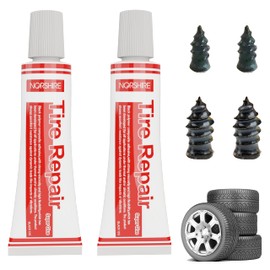 NORSHIRE Tire Repair Glue Super Glue Rubber Cement for Side bonding or tire Leakage can be Used on Multiple Types of Tires Also can be Used as Gasket Sealers 12ML*2 Black