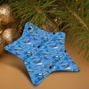 Ocean Life Whale Dolphin Manatee Shark Pattern Star-Shaped Porcelain Holiday
