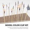 SEWACC Model Painting Alligator Clip Stick, 20pcs Wood Metal Gator