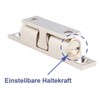 MS Beschläge Double Ball Catch Brass - Furniture Lock Adjustable