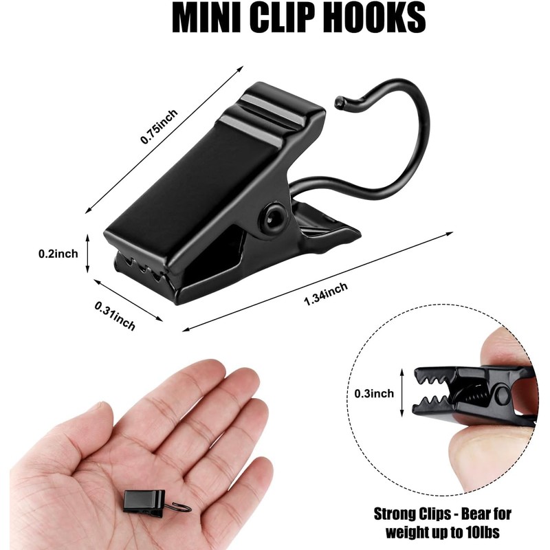 Light Clips Hanging Hooks Clip: 50 Pack Outdoor Hanging Lights