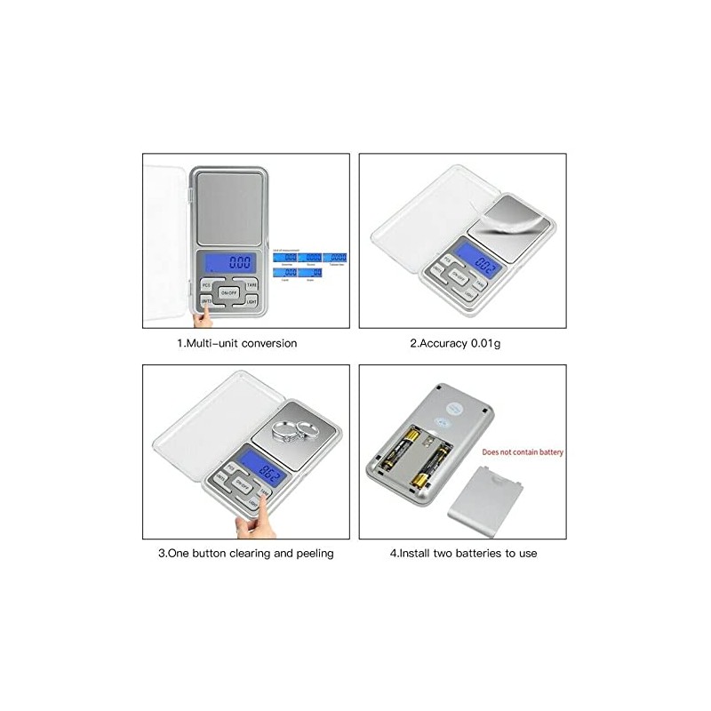 0.1g - 500g Gram Mini Digital LCD Balance Weight Pocket
