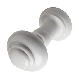 1 Rolls Woodline Wooden Curtain Holdback, White, Single