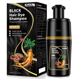MEIDU Hair Dye Shampoo 3 in 1,Herbal Ingredients,Contains Ginseng Extract,Can cover gray hairs,Natural Haircoloring,Plant Haircare,black hairdye,Salon:_Dark Brown 350ml