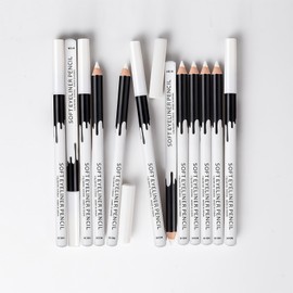 12PCS White Eyeliner Pencil, Soft Highlighter Gel Eyeliner, Waterproof Matte Hypoallergenic Eye Liner Pen, Professional Brightening Eyeshadow, Easy to Apply Skin Marker