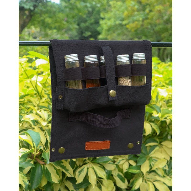 Travel Spice Kit, Portable Spice Bag with 10 Spice Jars,
