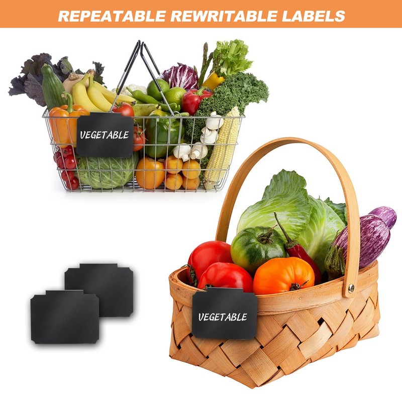 Label Holder Clip Pack of 12 Basket Labels Clips Black
