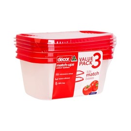 Décor MATCH-UPS BASICS OBLONG RED 1L 3PK