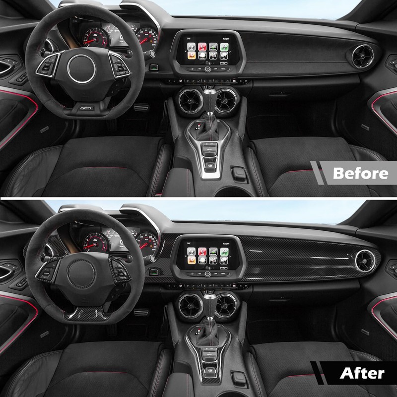 RT-TCZ for Camaro Carbon Fiber Interior Trim Kit, Dash Cover