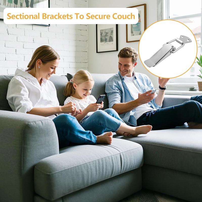 HOWDIA Sectional Couch Connectors to Make Sectional Stay, 5.1" Couch