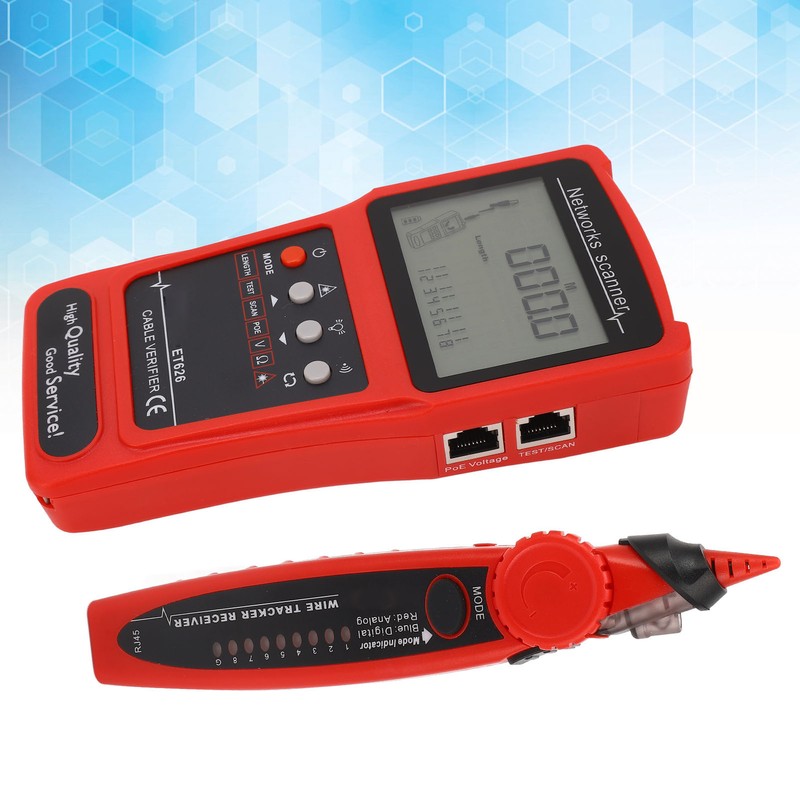 Network Cable Tester Tracer Kit Multifunctional CAT5 CAT6 Ethernet Wire