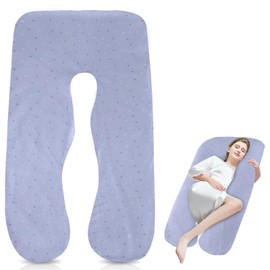 Schwangerschaftskissenbezug, 150 x 80cm J Form Bezug für Seitenschläferkissen, Abnehmbarer Baumwolle Körperkissen, Maschinenwaschbar Ersatzbezug für Erwachsene Stillkissen, Stillkissenbezug, Grau