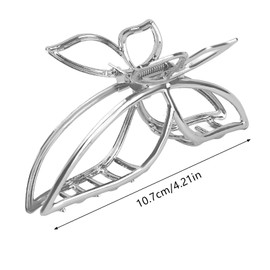 Oblihumoy 4 Pcs Metal Hair Claw Clips, Strong Hold Non Slip Butterfly Claw Clips for Thick Thin Hair, Stylish Hairpin Decorations for Women and Girls