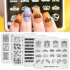 4 Pieces Nail Stamping Plate Imperial Crown Chinese Mahjong Plant