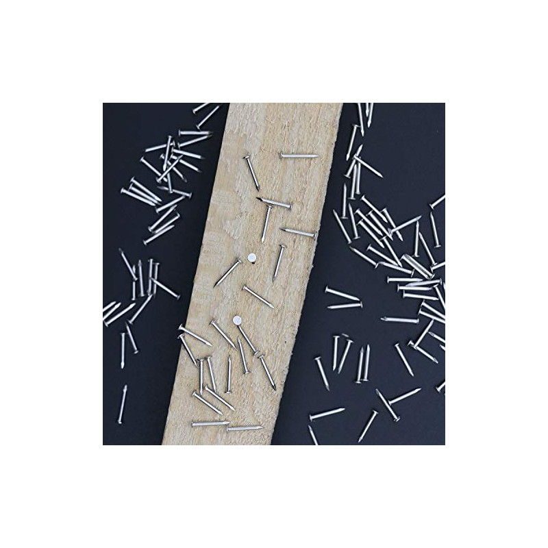 1200pcs Hardware Nails, 1/2'' × 18 Ga Nickel Plated Hanging