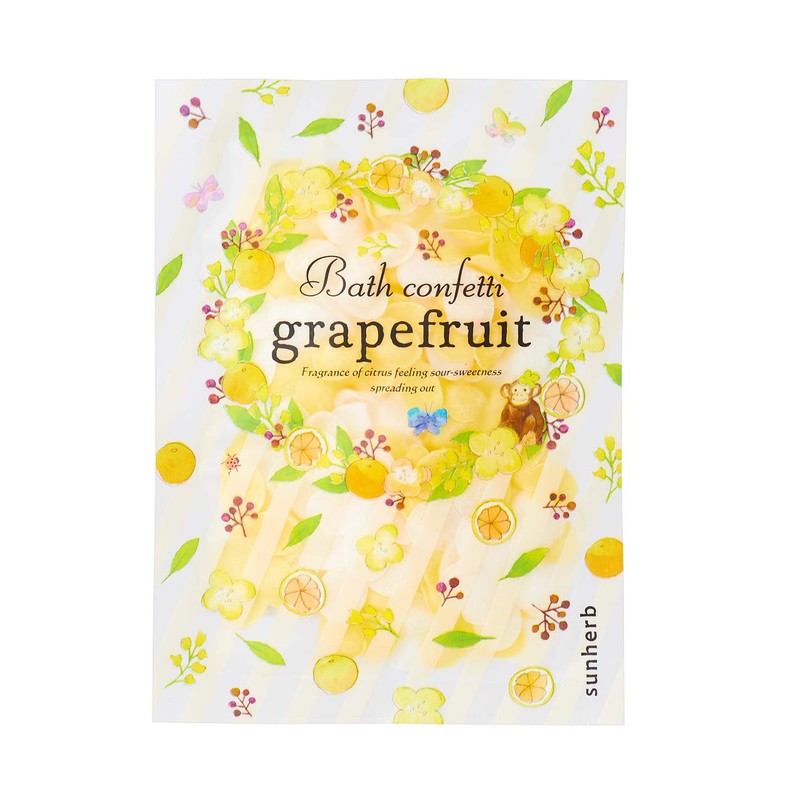 Sun Herb Bath Gift No.03 Grapefruit (Bath Salt, Bass Confetti,
