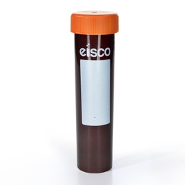Eisco - Pack of 25, 50mL Sterile Amber Centrifuge Tubes, Polypropylene, Flat Cap, Lab-Grade, Self-Standing