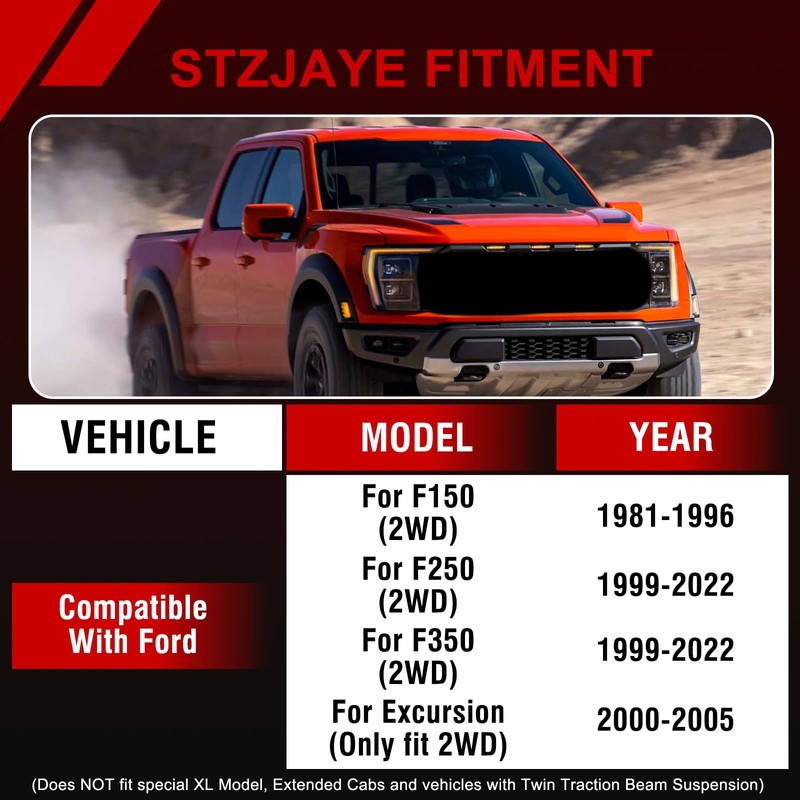 2 Inch Front Leveling Kit, Compatible with 2WD Ford F-250