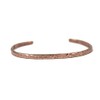 ELAMENTS DESIGN Solid Copper Slim Bracelet Hammered Design Fits Wrist